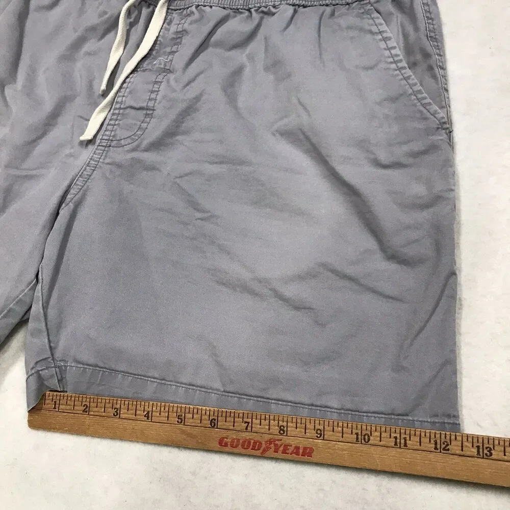 CHUBBIES Off Duty Shorts Men XL 34 Gray Elastic Waist Drawstring Pockets Cotton